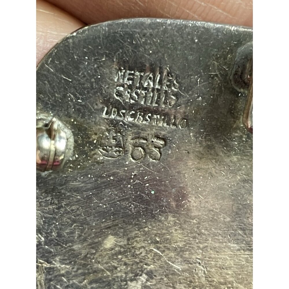 Los Castillo Sterling Silver Mixed Metals Parrot Pendant Brooch Signed 63 - Picture 4 of 14